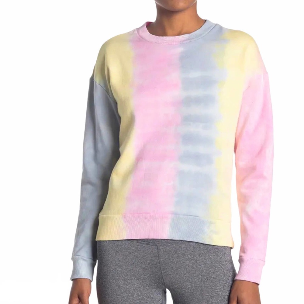 NWT 90 DEGREE | Brushed Knit Tie Dye Sweatshirt Women's Size Small